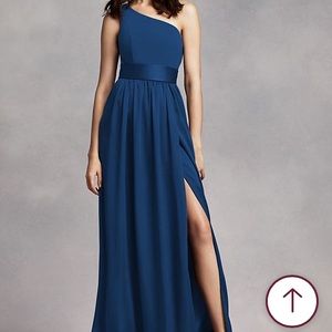 Navy blue full length dress